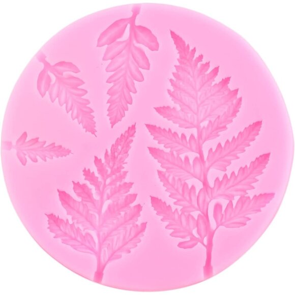 Tree Leaf Silicone Mold Fern Leaves Fondant Molds Fern Mold For Cake Decorating - Picture 7 of 9